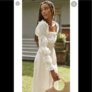 Michelin Linen Dress In Garden Rose